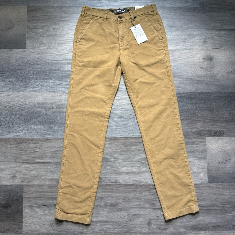 NEW Barbour Neuston Moleskin Trousers Mens 30x34 Sandstone MSRP $135 MTR0624SN31